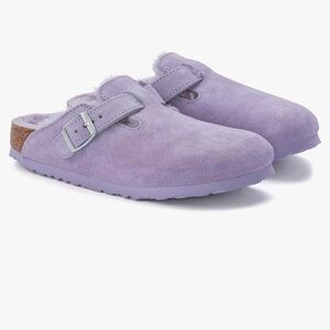 Purple lined Birkenstocks